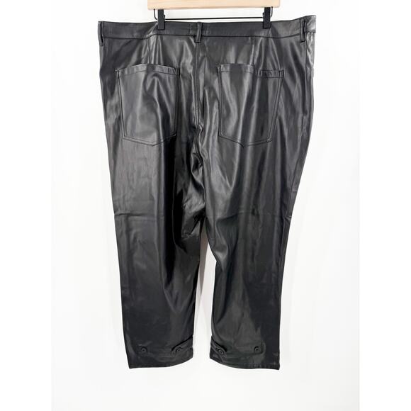 Pistola Pants SZ 24W Tammy High Waist Button Fly Black Faux Leather Trousers NWT - Picture 2 of 16